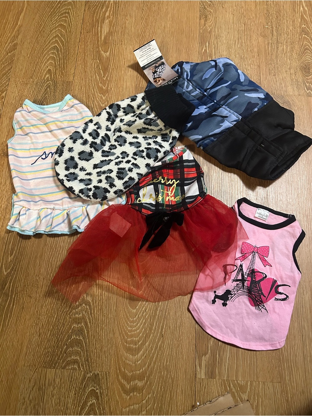 Mixed Dog Dresses & Jackets Bundle - Pink, Red, Blue, Black, Cream